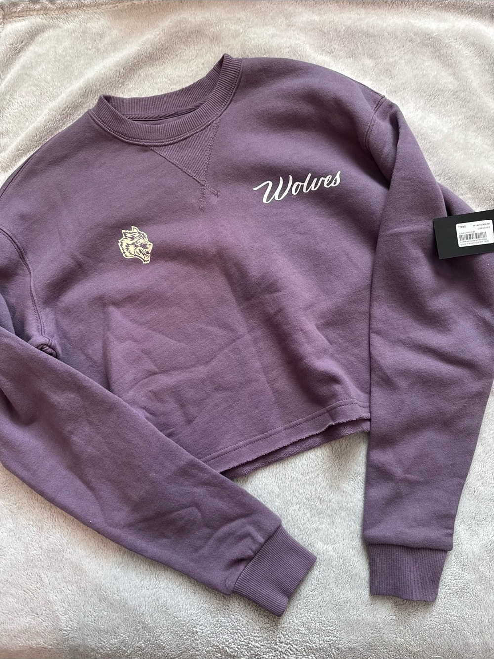 Darc Sport Cropped Crewneck Sweatshirt - Vintage Plum